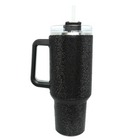 RHINESTONE ENCRUSTED STAINLESS STEEL TUMBLER